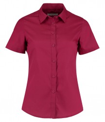 Image 3 of Kustom Kit Ladies Short Sleeve Tailored Poplin Shirt