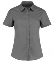 Image 11 of Kustom Kit Ladies Short Sleeve Tailored Poplin Shirt