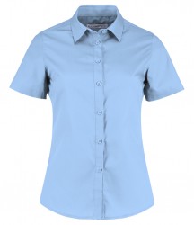 Image 11 of Kustom Kit Ladies Short Sleeve Tailored Poplin Shirt