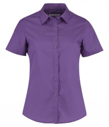Image 5 of Kustom Kit Ladies Short Sleeve Tailored Poplin Shirt