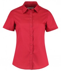 Image 7 of Kustom Kit Ladies Short Sleeve Tailored Poplin Shirt