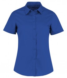 Image 7 of Kustom Kit Ladies Short Sleeve Tailored Poplin Shirt