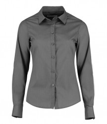 Image 5 of Kustom Kit Ladies Long Sleeve Tailored Poplin Shirt