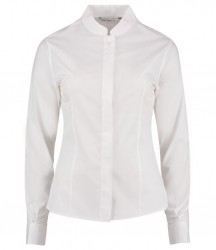 Image 3 of Kustom Kit Ladies Long Sleeve Tailored Mandarin Collar Shirt