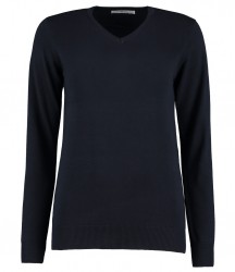 Image 3 of Kustom Kit Ladies Arundel Cotton Acrylic V Neck Sweater