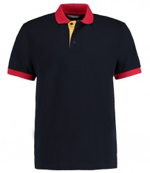 Image 2 of Kustom Kit Contrast Poly/Cotton Piqué Polo Shirt