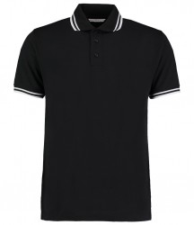Image 2 of Kustom Kit Contrast Tipped Poly/Cotton Piqué Polo Shirt