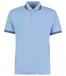 Image 5 of Kustom Kit Contrast Tipped Poly/Cotton Piqué Polo Shirt