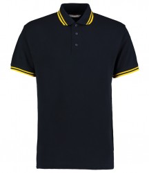 Image 2 of Kustom Kit Contrast Tipped Poly/Cotton Piqué Polo Shirt