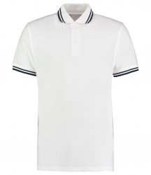 Image 13 of Kustom Kit Contrast Tipped Poly/Cotton Piqué Polo Shirt