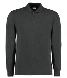 Image 3 of Kustom Kit Long Sleeve Poly/Cotton Piqué Polo Shirt