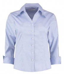 Image 3 of Kustom Kit Ladies Premium 3/4 Sleeve Tailored Oxford Shirt