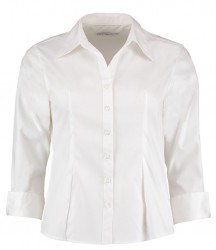 Image 4 of Kustom Kit Ladies Premium 3/4 Sleeve Tailored Oxford Shirt