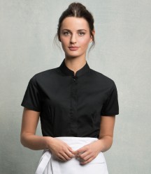 Bargear Ladies Short Sleeve Tailored Mandarin Collar Shirt image