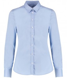 Image 1 of Kustom Kit Ladies Long Sleeve Tailored Stretch Oxford Shirt