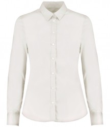 Image 2 of Kustom Kit Ladies Long Sleeve Tailored Stretch Oxford Shirt