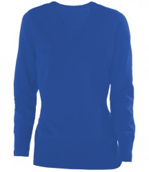 Image 3 of Kariban Ladies Cotton Acrylic V Neck Sweater