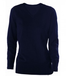 Image 4 of Kariban Ladies Cotton Acrylic V Neck Sweater