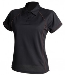 Image 3 of Finden and Hales Ladies Performance Piped Polo Shirt