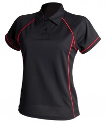 Image 2 of Finden and Hales Ladies Performance Piped Polo Shirt