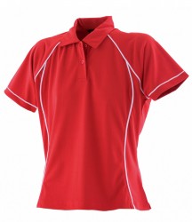 Image 13 of Finden and Hales Ladies Performance Piped Polo Shirt