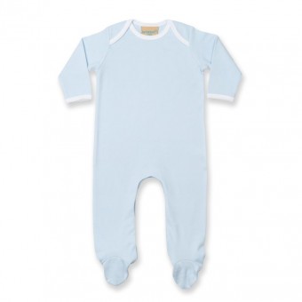 Image 2 of Larkwood Contrast Baby Sleepsuit