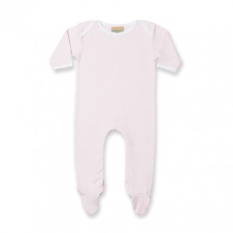 Image 3 of Larkwood Contrast Baby Sleepsuit
