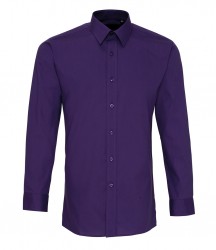 Image 7 of Premier Long Sleeve Fitted Poplin Shirt