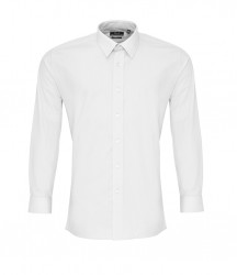 Image 8 of Premier Long Sleeve Fitted Poplin Shirt