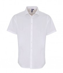 Image 4 of Premier Short Sleeve Stretch Fit Poplin Shirt