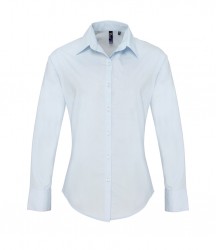 Image 3 of Premier Ladies Supreme Long Sleeve Poplin Shirt