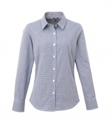 Image 4 of Premier Ladies Gingham Long Sleeve Shirt