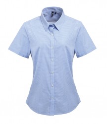 Image 2 of Premier Ladies Gingham Short Sleeve Shirt