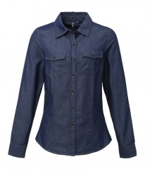 Image 2 of Premier Ladies Jeans Stitch Denim Shirt
