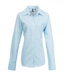 Image 5 of Premier Ladies Signature Long Sleeve Oxford Shirt