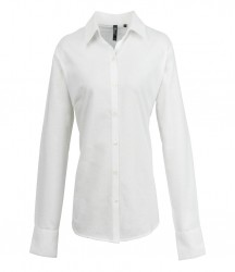 Image 4 of Premier Ladies Signature Long Sleeve Oxford Shirt