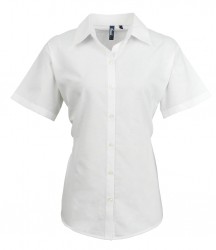 Image 5 of Premier Ladies Signature Short Sleeve Oxford Shirt