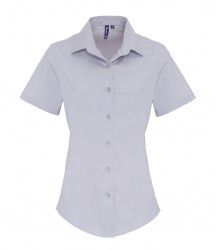 Image 5 of Premier Ladies Short Sleeve Stretch Fit Poplin Shirt