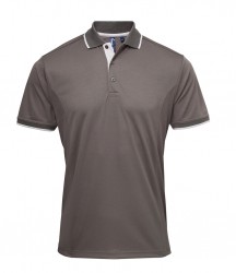 Image 3 of Premier Contrast Coolchecker® Piqué Polo Shirt