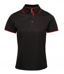 Image 4 of Premier Ladies Contrast Coolchecker® Piqué Polo Shirt
