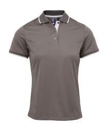 Image 5 of Premier Ladies Contrast Coolchecker® Piqué Polo Shirt
