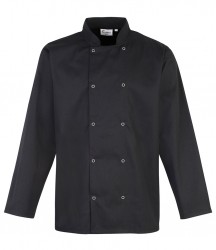 Image 2 of Premier Unisex Long Sleeve Stud Front Chef's Jacket