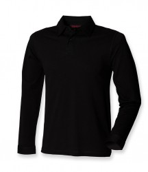 Image 2 of SF Men Long Sleeve Stretch Polo Shirt