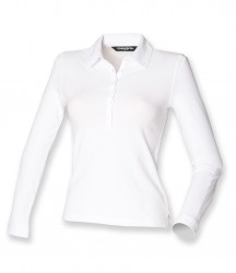 Image 3 of SF Ladies Long Sleeve Stretch Polo Shirt