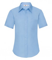 Image 3 of Fruit of the Loom Lady Fit Short Sleeve Poplin Shirt