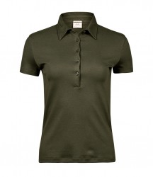 Image 4 of Tee Jays Ladies Pima Cotton Interlock Polo Shirt