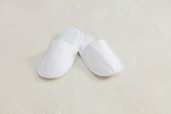 Image 2 of Towel City Waffle Mule Slippers