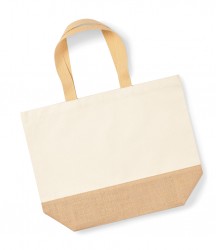 Image 2 of Westford Mill Jute Base Canvas Tote XL