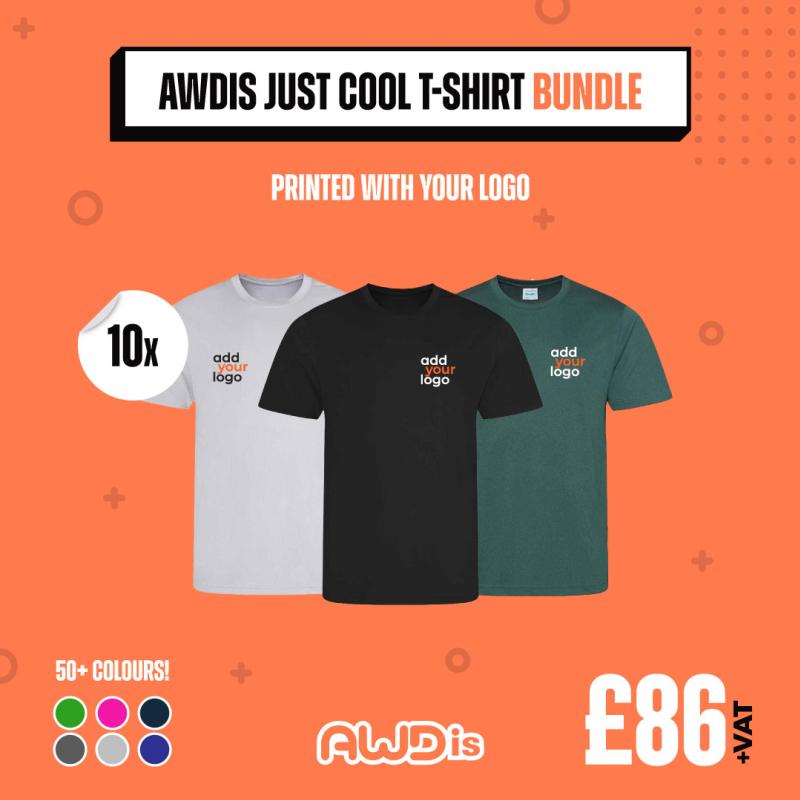 View our 10 AWDis Cool Tec T-Shirts, Price-£86.00 exc. VAT