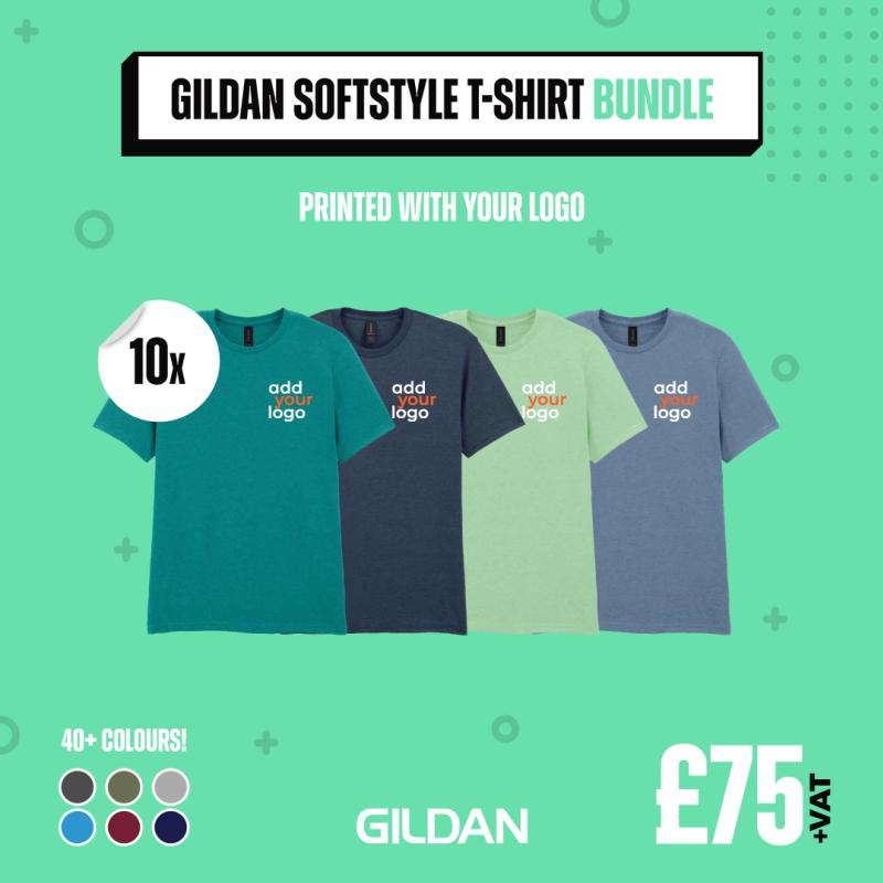 View our 10 Gildan Softstyle T-shirts, Price-£75.00 exc. VAT
